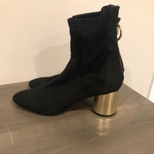 ZARA block heeled booties